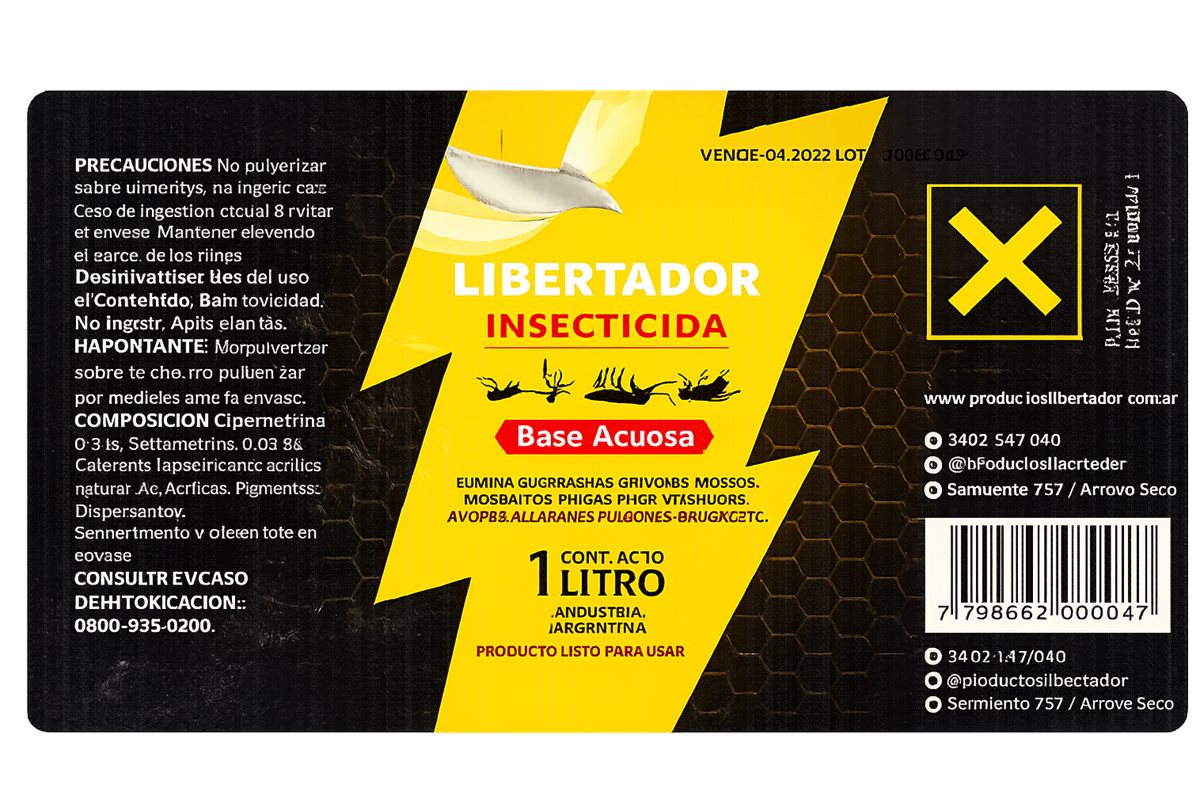 Etiqueta para producto industrial